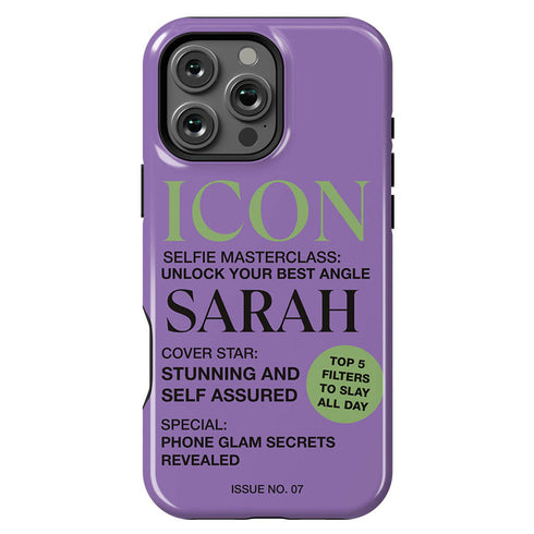 Personalized Iconic Pop Glam Magazine Cover iPhone Case
