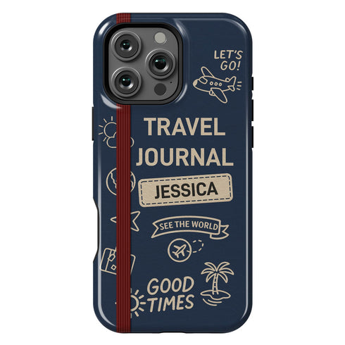 Personalized Classic Travel Journal iPhone Case