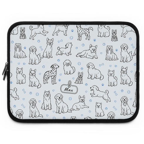 Personalized Dog Doodle Tag Laptop Sleeve