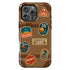 Personalized Vintage Suitcase Sticker iPhone Case