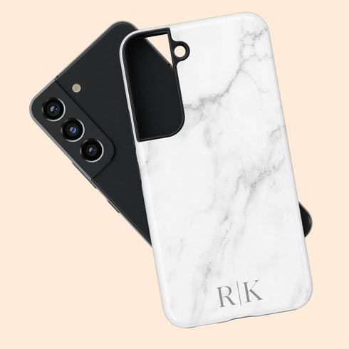 Custom Initials Marble Galaxy Case