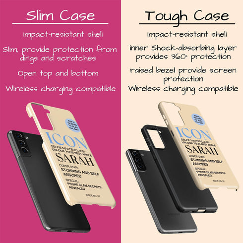 Personalized Iconic Pop Glam Magazine Cover Galaxy Case