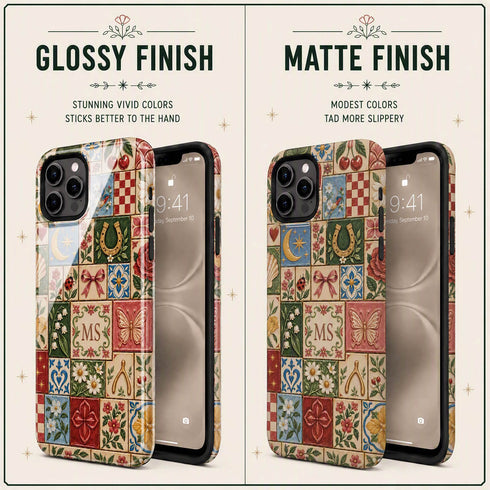 Personalized Lucky Charm Tiles iPhone Case