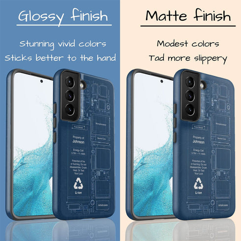 Personalized Schematic Blueprint Circuit Board Galaxy Case