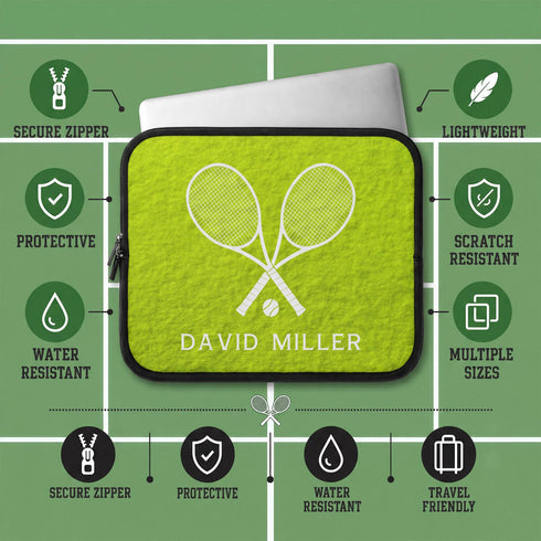 Personalized Tennis Laptop Sleeve