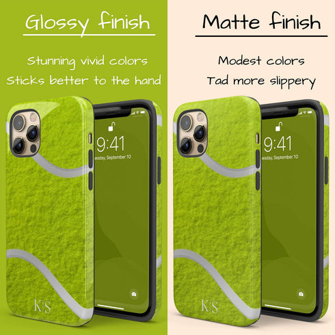 Sports Tennis Ball Initials iPhone Case