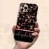 Custom Name Dark Tortoiseshell iPhone Case