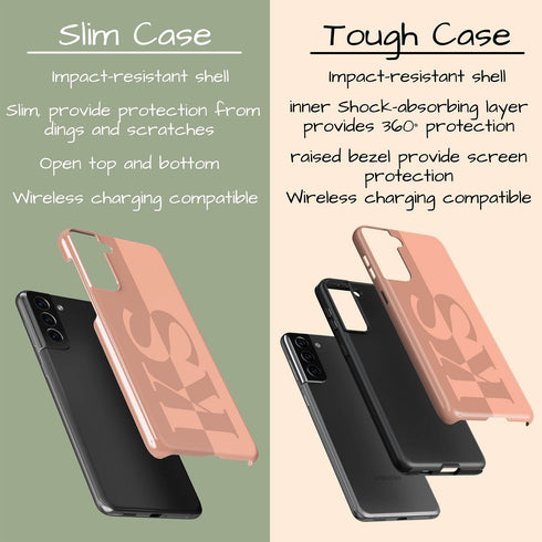 Personalized Minimalist Two-Tone Solid Galaxy Case