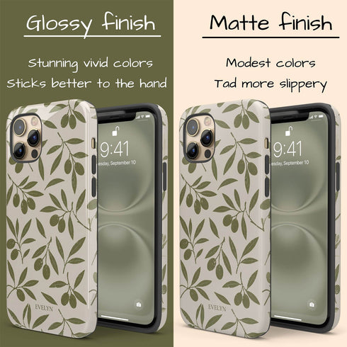 Personalized Olive Branch iPhone Case