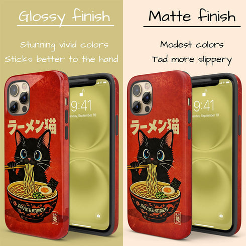 Personalized Kawaii Ramen Cat iPhone Case