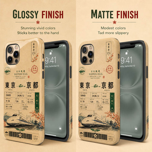 Personalized Vintage Japanese Train Ticket iPhone Case
