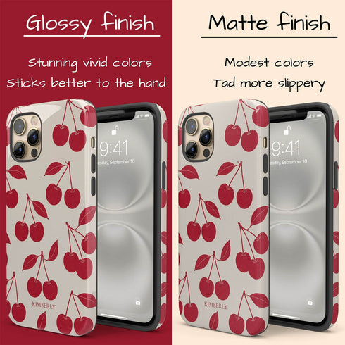 Personalized Cherry Pair iPhone Case