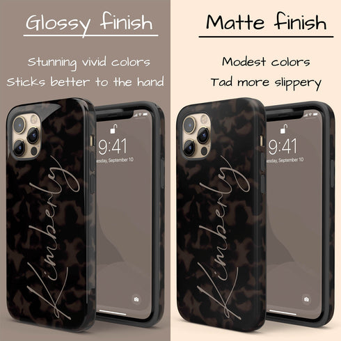 Tortoiseshell Custom Signature Name iPhone Case