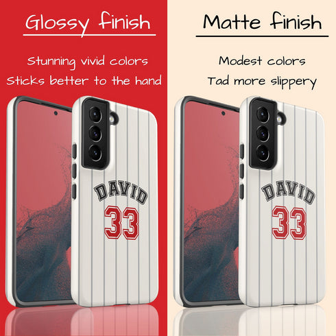 Custom Baseball Player & Number Galaxy Case