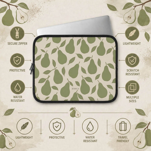 Personalized Pear Grove Laptop Sleeve