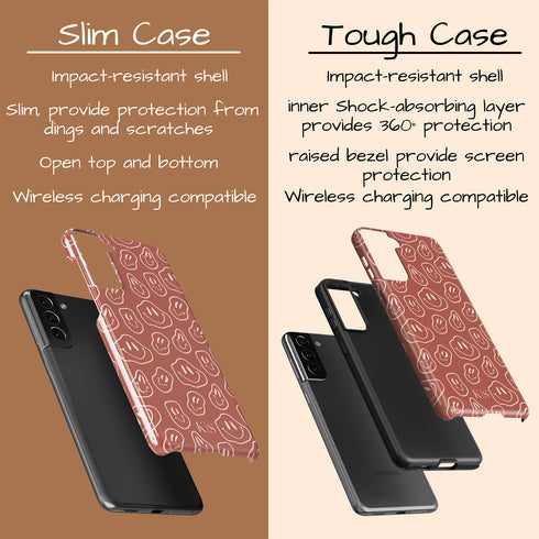 Melting Smiley Face Custom Initials Galaxy Case