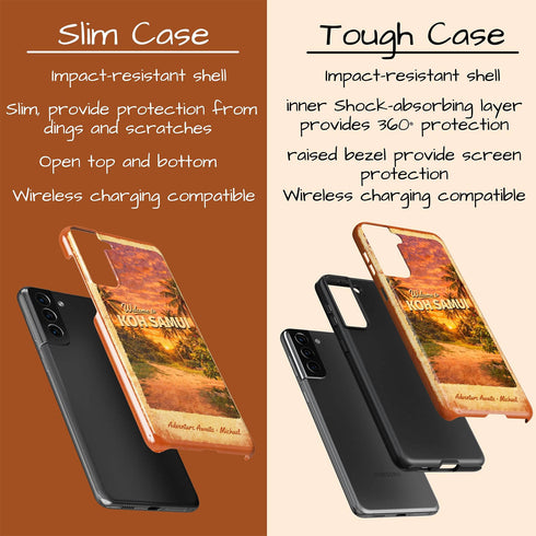 Custom Tropical Island Escape Galaxy Case
