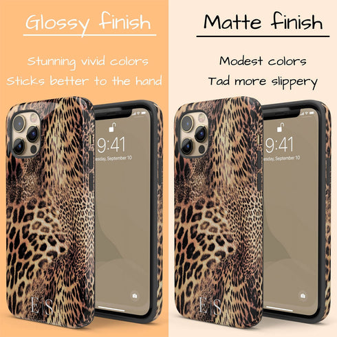 Exotic Leopard Custom Initials iPhone Case