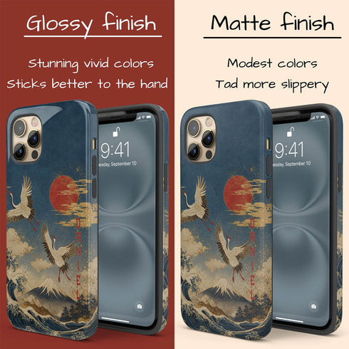 Personalized Cranes of Fuji iPhone Case