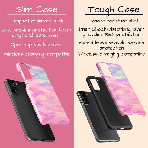 Personalized Gradient Bloom Camo Galaxy Case