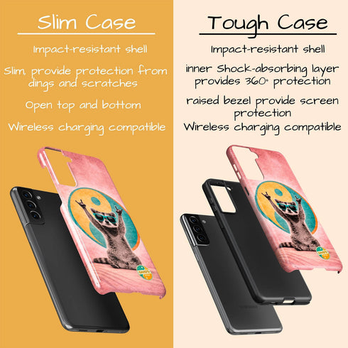 Personalized Groovy Raccoon Galaxy Case