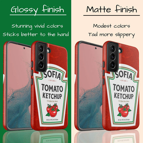 Personalized Hot Tomato Ketchup Bottle Galaxy Case