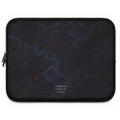 Personalized Midnight Topography Laptop Sleeve