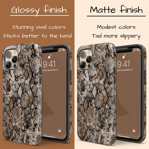 Custom Monogram Initials Snakeskin iPhone Case