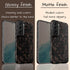 Custom Name Dark Tortoiseshell Galaxy Case - Vertical