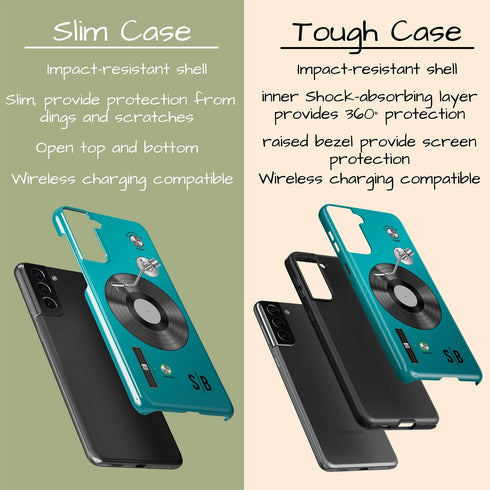 Personalized Classic Vinyl Record Player Galaxy Case