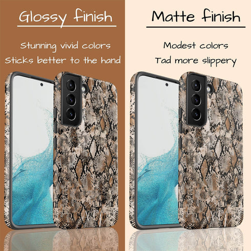 Custom Monogram Initials Snakeskin Galaxy Case