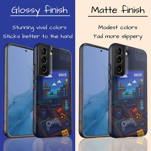 Personalized Retro Gamer Desktop Galaxy Case