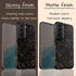 Dark Tortoiseshell Custom Initials Galaxy Case - Vertical