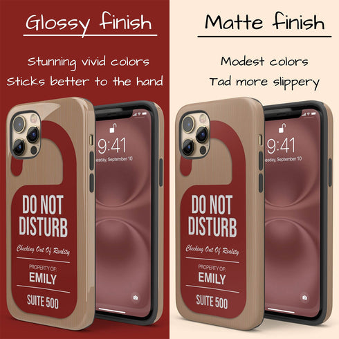 Personalized Hotel Charm Do Not Disturb iPhone Case