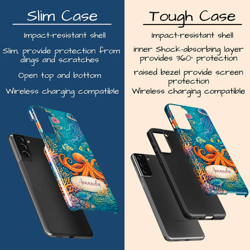 Personalized Enchanting Coastal Reef Galaxy Case