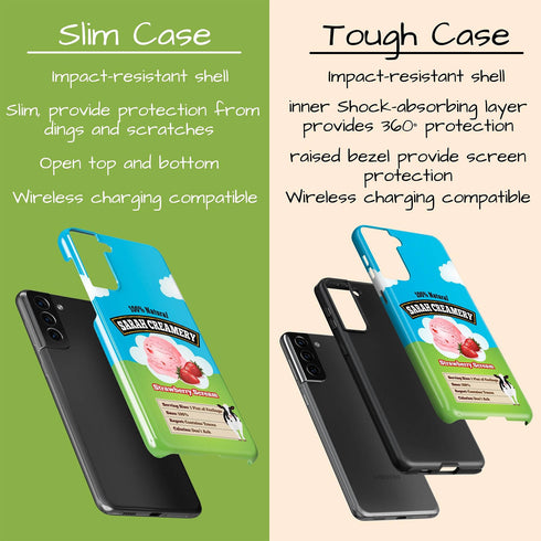 Personalized Emotional Support Ice Cream Pint Galaxy Case