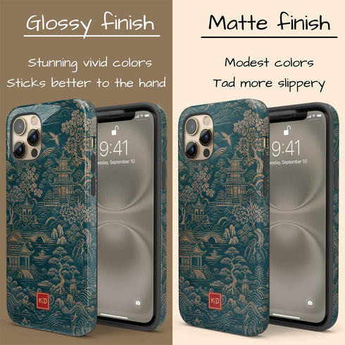 Personalized Golden Pagoda Garden iPhone Case