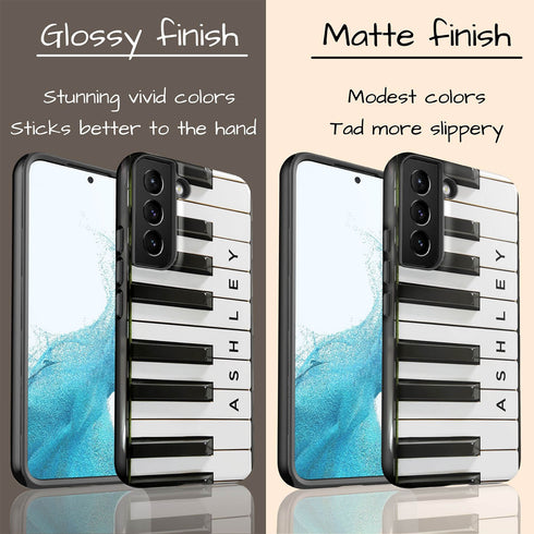 Personalized Music Lover Piano Keys Galaxy Case