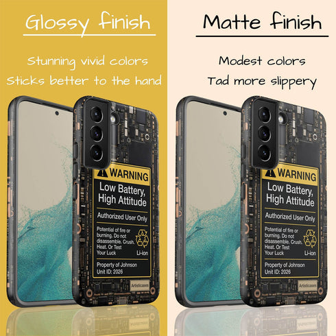 Personalized Tech Humor Warning Circuit Board Galaxy Case