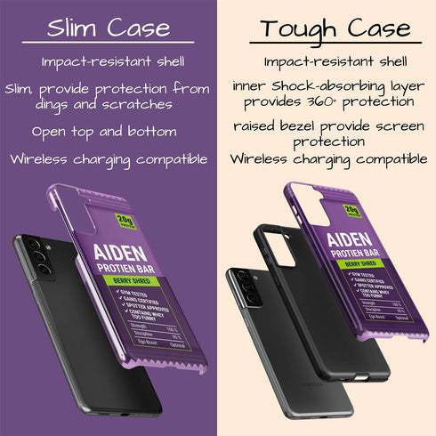 Personalized Gym Rat Protein Power Bar Galaxy Case