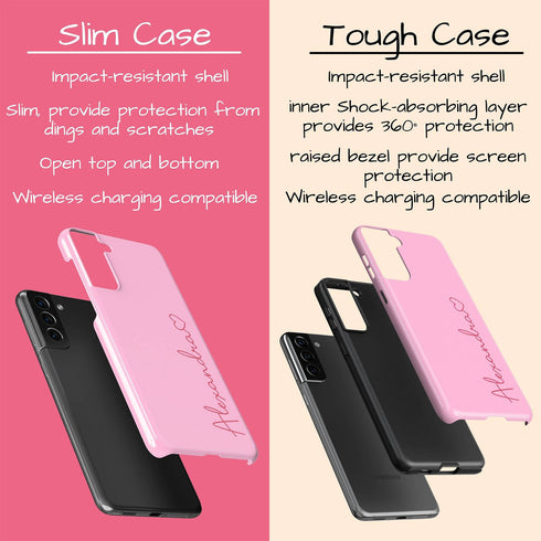 Personalized Cute Vibrant Heart Accent Galaxy Case