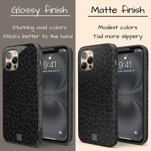 Custom QR Code Dark Leopard iPhone Case