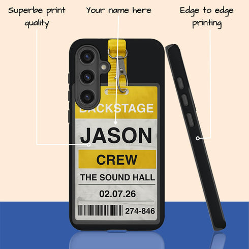 Personalized Music Concert Backstage Pass Galaxy Case