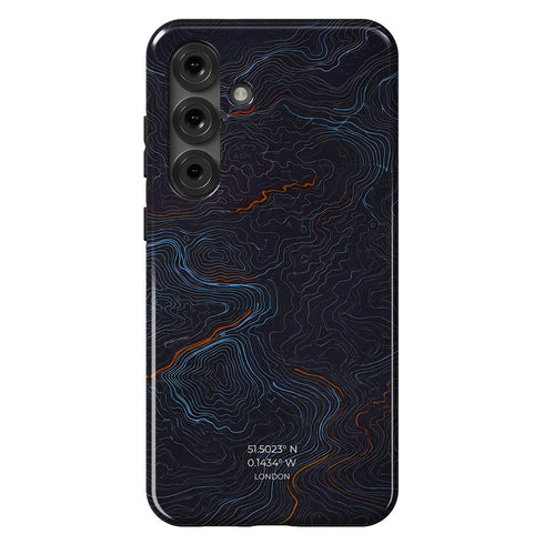 Personalized Midnight Topography Galaxy Case