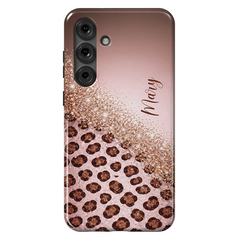 Personalized Leopard Glam Galaxy Case