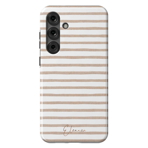 Personalized Coastal Stripes Galaxy Case