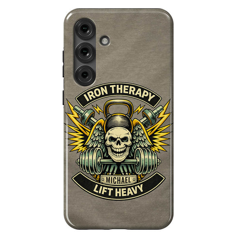 Personalized Gym Rat Iron Therapy Galaxy Case
