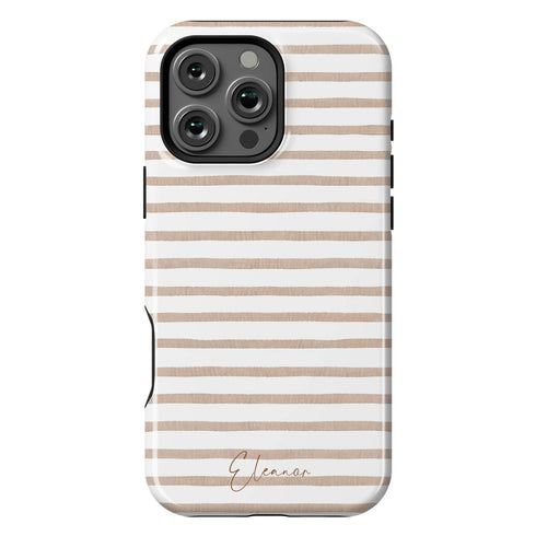 Personalized Coastal Stripes Collection iPhone Case