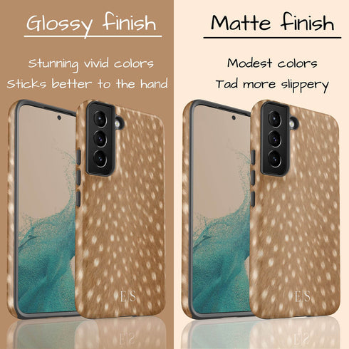 Personalized Luxe Spotted Deer Fur Galaxy Case