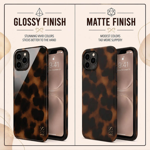 Personalized Amber Tortoise Vertical Initials iPhone Case